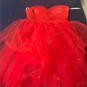 Sherri Hill Vibrant Red Kids Formal Dress